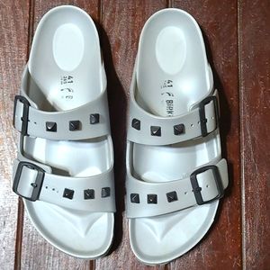 Birkenstock EVA Arizona 41/10m silver w/ studs